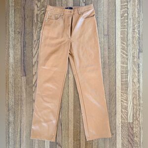 7 For All Mankind Camel Leather Pants